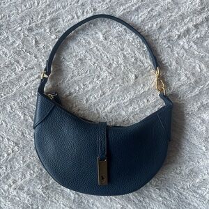 Ralph Lauren Polo Leather Mini Shoulder Bag Navy Blue Marine ID Bag
